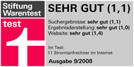 Stiftung-Warentest Stromanbietervergleich