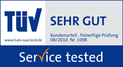TÜV-Plakette Sehr gut