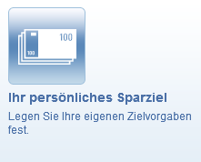 Button persönliches Sparziel